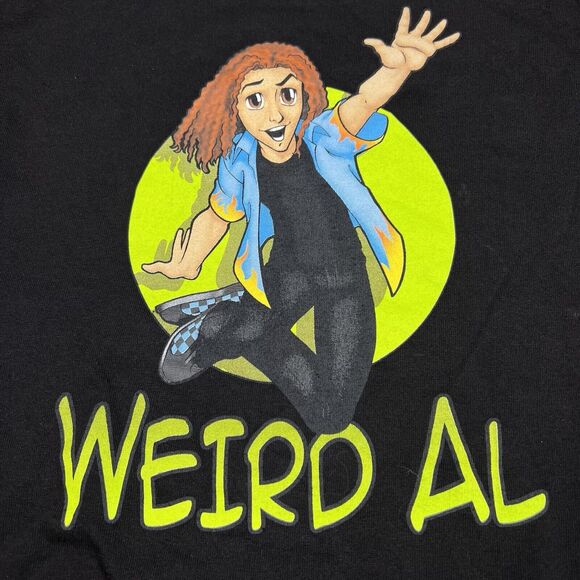 Vintage Y2K Weird Al Yankovic Cartoon Music Band Shirt Parody Artist Size Large - Picture 6 of 8